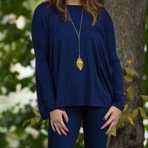 long sleeve piko top